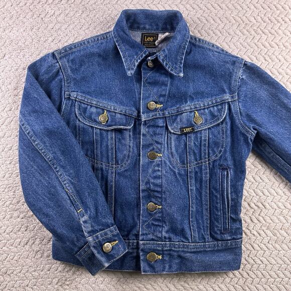 Vintage Trucker Jacket Lee Denim Youth size 10 Union Made In USA Retro 90’s 80’s - Picture 3 of 16